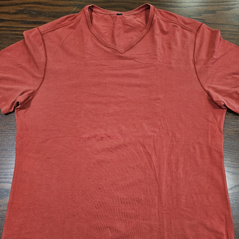 Lululemon Red V neck t- shirt